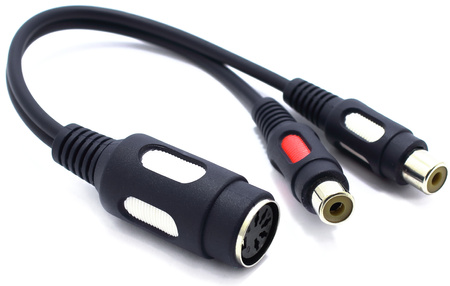 ADAPTER GNIAZDO DIN 5 PIN NA 2X GNIAZDO RCA VITALCO