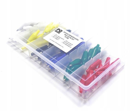 ZESTAW KROKODYLKÓW IZOLOWANYCH KOLORY ZŁĄCZA KROKODYL 60 SZT.