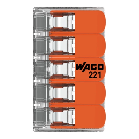 WAGO SZYBKOZŁĄCZKA NA DRUT LINKĘ ORYGINALNA UNIWERSALNA 5X4 10 SZTUK
