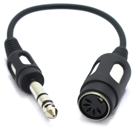 ADAPTER GNIAZDO DIN 5 PIN NA WTYK DUŻY JACK 6.3 STEREO TRS 6,3 VITALCO