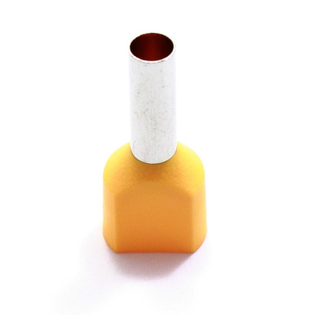 TULEJKA KABLOWA IZOLOWANA PODWÓJNA 2x4 mm TULEJKI PODWÓJNE 4mm 100szt