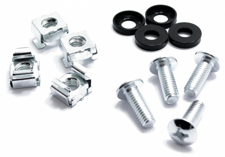 ŚRUBY DO SZAF RACK M6 KOMPLET X4 ŚRUBY MONTAŻOWE