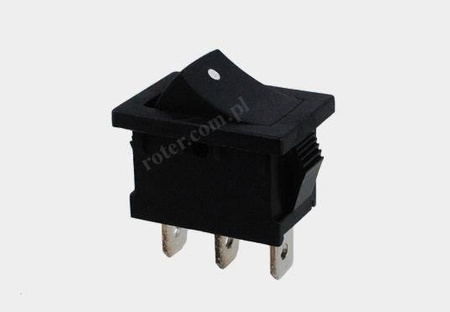 Przeł. koł. mały 3pin/2poz czarny 4A on-on HSN