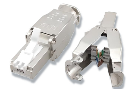 Wtyk 8P8C kat. 6a okrągły drut FTP beznarzędziowy