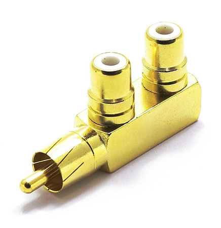 TRÓJNIK ADAPTER RCA WTYK - 2 GNIAZDA VITALCO RP04