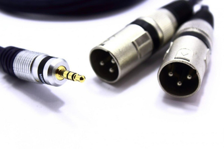 KABEL 2X XLR WTYK JACK 3.5 AUX 3m MK32B STEREO VITALCO