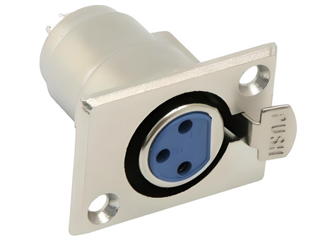 GNIAZDO MIKROFONOWE CANON XLR 3P KWADRATOWE MONTAŻOWE