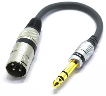 ADAPTER XLR MĘSKI WTYK JACK 6.3 STEREO VITALCO PRZEJŚCIÓWKA XLR JACK 6,3
