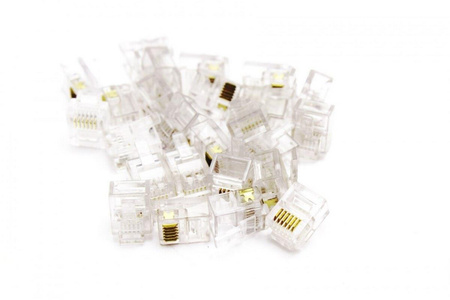 WTYKI KOŃCÓWKI TELEFONICZNE RJ12 6P6C 100 SZTUK