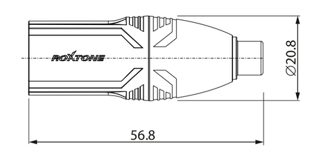 ADAPTER REDUKCJA PRZEJŚCIÓWKA WTYK XLR MĘSKI - GNIAZDO RCA RA2XMPF ROXTONE