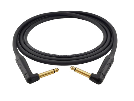 KABEL INSTRUMENTALNY JACK 6.3/ JACK 6.3 KĄTOWY GCSA1330 3m GITAROWY