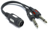 ADAPTER GNIAZDO DIN 5 PIN ŻEŃSKI – 2X WTYK JACK 6,3 TS MONO 6.3mm VITALCO