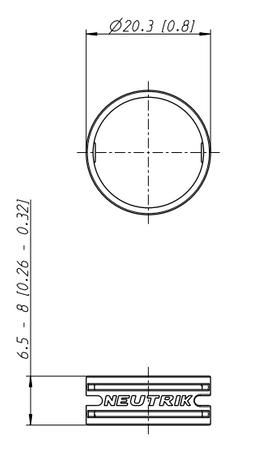 PIERŚCIEŃ RING NA ZŁĄCZA XLR SERIA XX NEUTRIK XXR-1 FIOLETOWY 1 SZTUKA