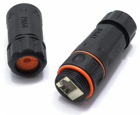 Moduł do łączenia kabli kat.6a UTP IP68 gniazdo/gniazdo RJ45