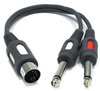 ADAPTER WTYK DIN 5 PIN – 2X WTYK JACK 6.3 TS MONO 6.3mm VITALCO