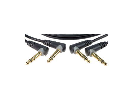 KABEL DO EFEKTÓW JACK 6.3 TRS KĄTOWY 30CM AUDIO KLOTZ 2X