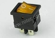 Przeł. podśw. mały AC, żółty