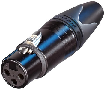 WTYK XLR 3 PIN ŻEŃSKI NC3FXX-B NEUTRIK CZARNY MIKROFONOWY NA KABEL