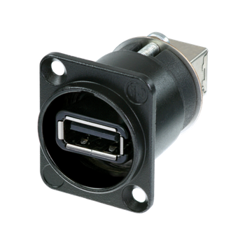 GNIAZDO USB 2.0 MONTAŻOWE NEUTRIK NAUSB-W-B PANELOWE USB A