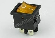 Przeł. podśw. mały AC, żółty