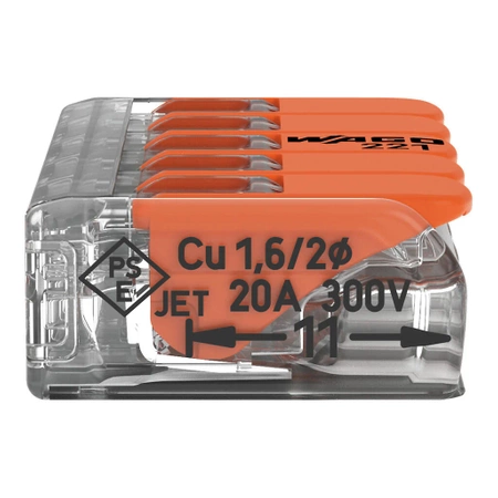 WAGO SZYBKOZŁĄCZKA NA DRUT LINKĘ ORYGINALNA UNIWERSALNA 5X4 10 SZTUK