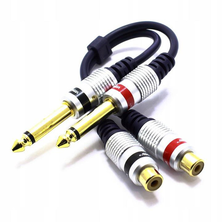 ADAPTER 2x JACK 6,3 MONO 2X GNIAZDO RCA VITALCO