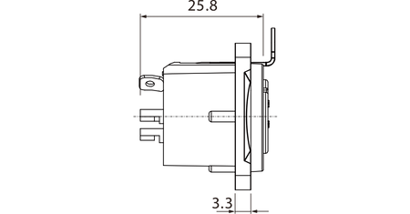 GNIAZDO XLR 3 PIN ŻEŃSKIE ROXTONE RX3FD-BG MONTAŻ