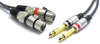KABEL 2x XLR ŻEŃSKI - 2x JACK 6,3 MONO 1,5m VITALCO MKP15