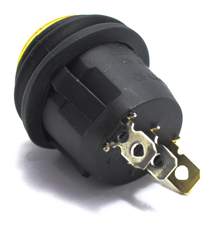 PRZEŁĄCZNIK HERMETYCZNY OKRĄGŁY ŻÓŁTY 12V 20A