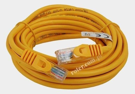 Patch cord UTP kat.5e CCA 5,0m żółty 5P31