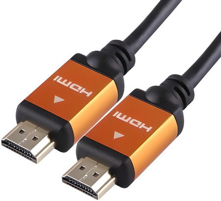 KABEL HDMI 2.0 4K 60HZ HDR 1M UHD ARC 3D GOLD HD ETHERNET PRZEWÓD