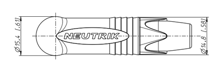 WTYK JACK 6.3 KĄTOWY MONO TS NP2RX NEUTRIK DUŻY JACK 6.3mm