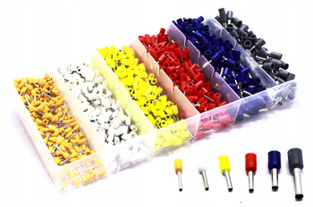 TULEJKI ZAKOŃCZENIA KABLOWE ZESTAW TULEJEK 1100 SZTUK