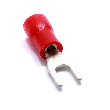 KONEKTOR WIDEŁKOWY IZOLOWANY WIDEŁKI 3,2mm 100 SZT CZERWONY