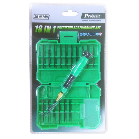 ZESTAW WKRĘTAKÓW PRECYZYJNYCH 18W1 PROSKIT SD-9829M