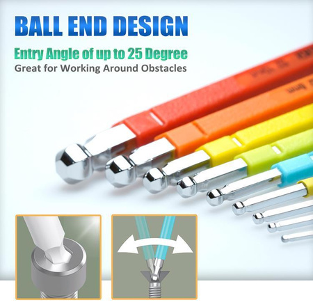 ZESTAW KLUCZY IMBUSOWYCH AMPUŁOWE ZMAGNETYCZNE HW-230BL PROSKIT