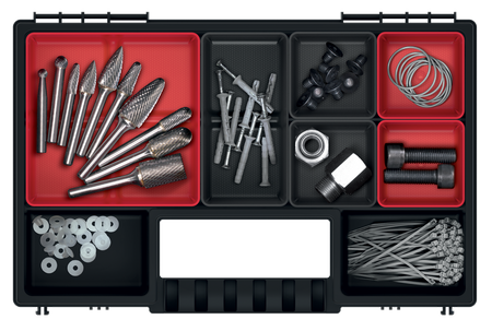 ORGANIZER SKRZYNKA NARZĘDZIOWA KUWETA NORB 30 300X200X50 Z PRZEGRODAMI