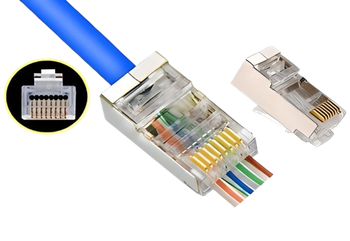 WTYK RJ45 8P8C KAT.5e DRUT FTP RJ-45 PRZELOTOWY