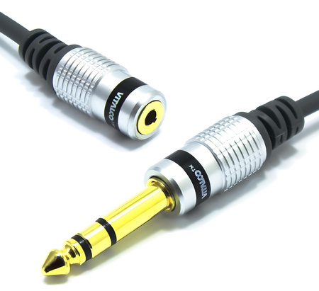 KABEL AUX WTYK JACK 6,3 STEREO - GNIAZDO JACK 3,5 VITALCO MK69 1,5M