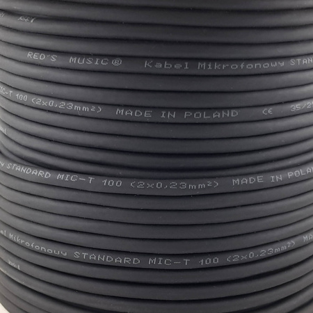 KABEL MIKROFONOWY THIN MIC-T100 2x0.23 REDS OFC 100M