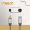 ADAPTER WTYK XLR MĘSKI - WTYK RCA MIKROFON VITALCO