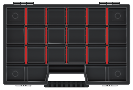 ORGANIZER SKRZYNKA NARZĘDZIOWA KUWETA NOR 30 195X290X35 Z PRZEGRODAMI