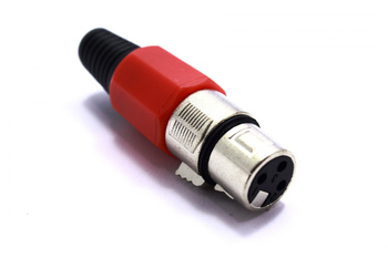 WTYK MIKROFONOWY XLR CANON RED 3 PIN ŻEŃSKI