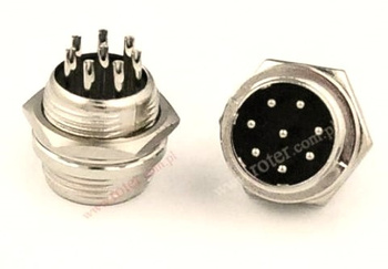 Wtyk mikrofonowy CB 8 pin / montażowy metal