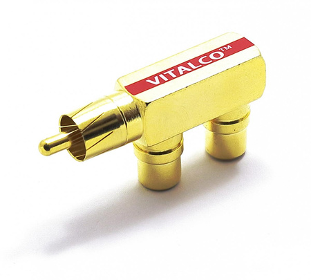 TRÓJNIK ADAPTER RCA WTYK - 2 GNIAZDA VITALCO RP04