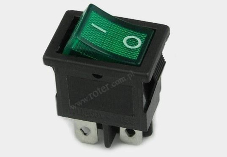Przeł. podśw. mały 12V, zielony