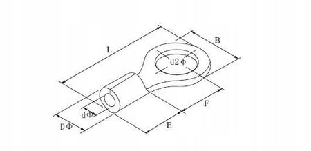 KONEKTOR OCZKOWY MIEDŹ 0.5 - 1.5mm2 M4 50szt