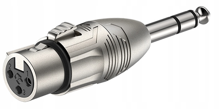ADAPTER XLR ŻEŃSKI  WTYK JACK 6.3 TRS  6,3 STEREO ROXTONE