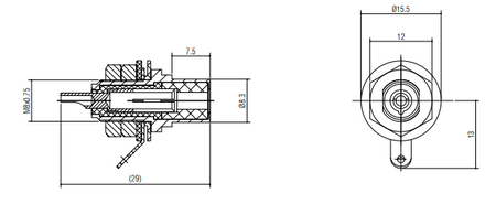 GNIAZDO RCA NYS367 NEUTRIK REAN TABLICOWE CINCH CZERWONE