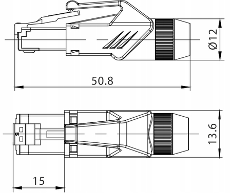 WTYK RJ45 CAT5e ROXTONE RJ45C5E-PH PANELOWE